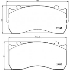 Placute Frana Man,  Mercedes 29115, 29148, 29183, 29116, 29197
